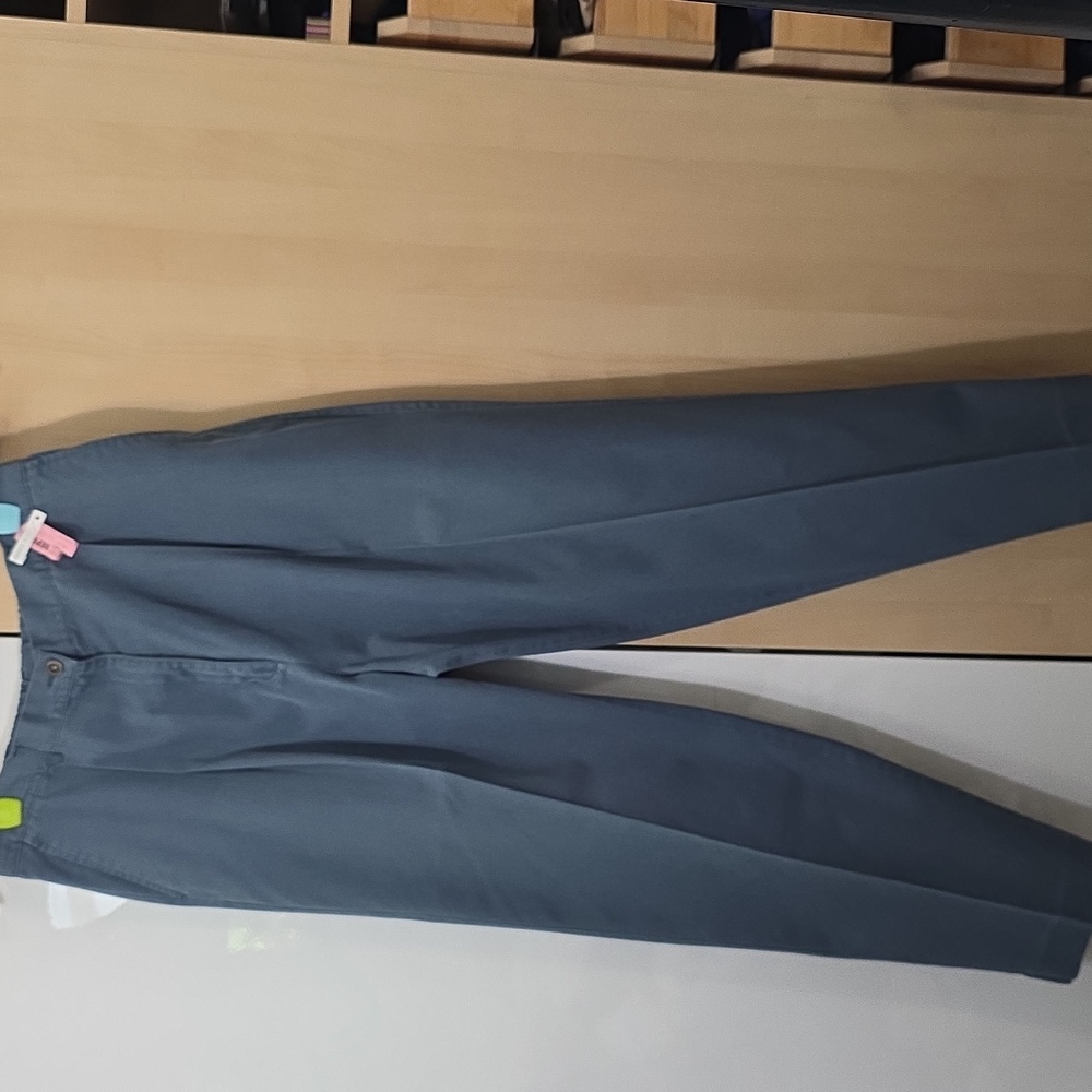 LL‎ Bean Womens 16T Stone Blue Khaki Pants, Preloved Early 2000s